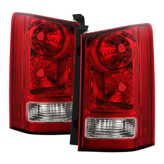 Spyder® - Driver and Passenger Side Chrome/Red Factory Style Tail Lights