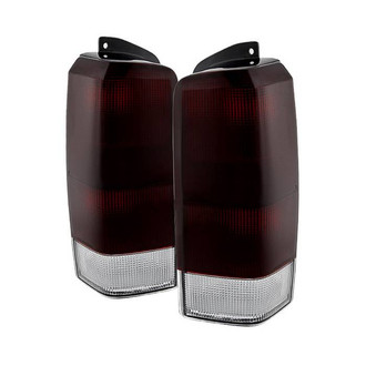 Spyder® - Driver and Passenger Side Chrome Red/Smoke Euro Tail Lights