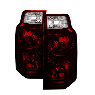 Spyder® - Driver and Passenger Side Chrome Red/Smoke Euro Tail Lights