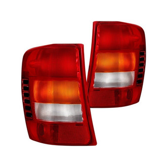 Spyder® - Driver and Passenger Side Chrome Red/Amber Factory Style Tail Lights