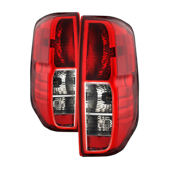 Spyder® - Driver and Passenger Side Chrome/Red Factory Style Tail Lights