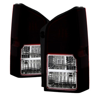 Spyder® - Driver and Passenger Side Chrome Red/Smoke Euro Tail Lights
