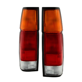 Spyder® - Driver and Passenger Side Chrome Red/Amber Factory Style Tail Lights