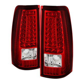 Spyder® - Driver and Passenger Side Chrome/Red C-Shape LED Tail Lights