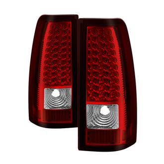 Spyder® - Driver and Passenger Side Chrome/Red LED Tail Lights