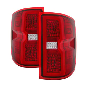 Spyder® - Driver and Passenger Side Chrome/Red Fiber Optic LED Tail Lights