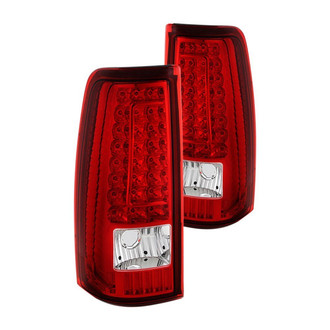 Spyder® - Driver and Passenger Side Chrome/Red LED Tail Lights