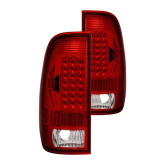 Spyder® - Driver and Passenger Side Chrome/Red LED Tail Lights