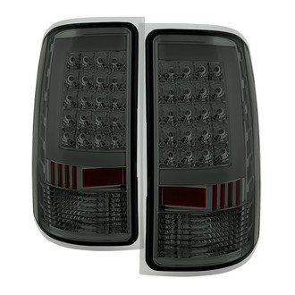 Spyder® - Driver and Passenger Side Chrome/Smoke Fiber Optic LED Tail Lights