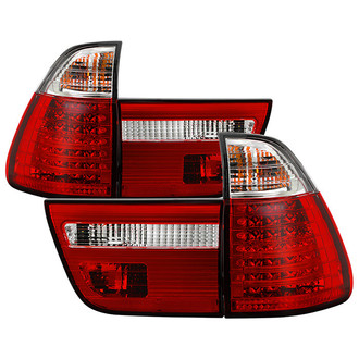 Spyder® - Driver and Passenger Side Chrome/Red LED Tail Lights