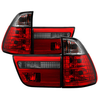 Spyder® - Driver and Passenger Side Chrome Red/Smoke Euro Tail Lights