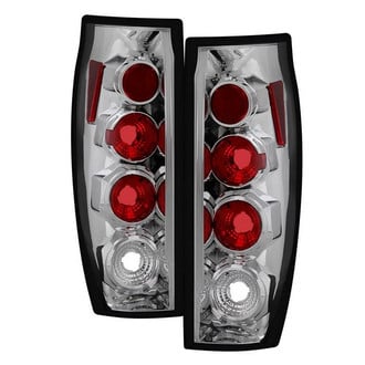 Spyder® - Driver and Passenger Side Chrome/Red Euro Tail Lights