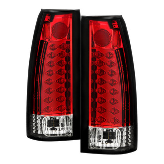 Spyder® - Driver and Passenger Side Chrome/Red LED Tail Lights