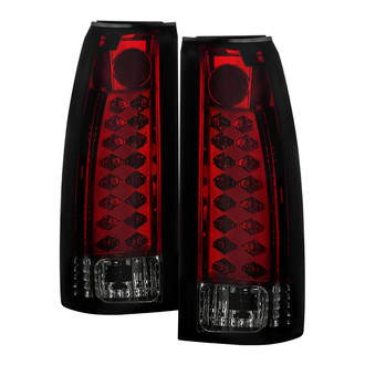 Spyder® - Driver and Passenger Side Chrome Red/Smoke LED Tail Lights