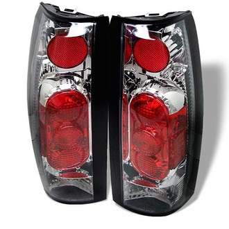 Spyder® - Driver and Passenger Side Chrome/Red Euro Tail Lights