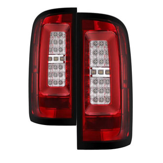 Spyder® - Driver and Passenger Side Chrome/Red Fiber Optic LED Tail Lights