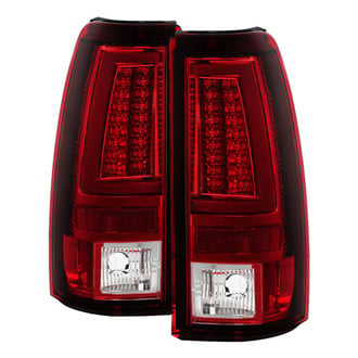 Spyder® - Driver and Passenger Side Chrome/Red Fiber Optic LED Tail Lights