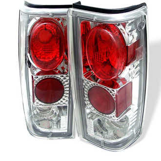 Spyder® - Driver and Passenger Side Chrome/Red Euro Tail Lights