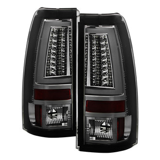 Spyder® - Driver and Passenger Side Chrome/Smoke Fiber Optic LED Tail Lights