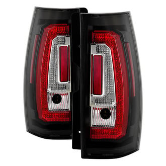 Spyder® - Driver and Passenger Side Black/Red Fiber Optic LED Tail Lights