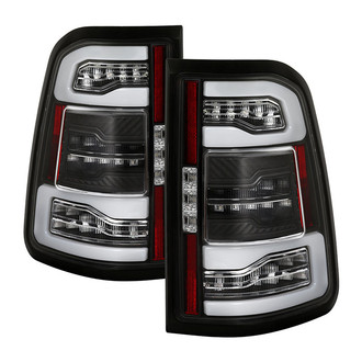 Spyder® ALT-YD-DR19HAL-SEQ-BK - Driver and Passenger Side Black Sequential Fiber Optic LED Tail Lights