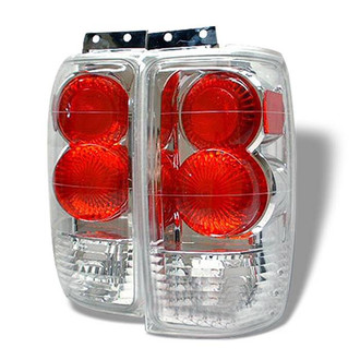 Spyder® - Driver and Passenger Side Chrome/Red Euro Tail Lights