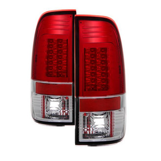 Spyder® - Driver and Passenger Side Chrome/Red LED Tail Lights