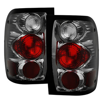 Spyder® - Driver and Passenger Side Chrome Red/Smoke Euro Tail Lights