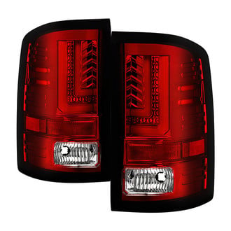 Spyder® - Driver and Passenger Side Chrome/Red Fiber Optic LED Tail Lights