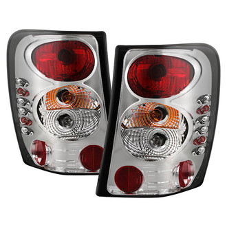 Spyder® - Driver and Passenger Side Chrome/Red Euro Tail Lights