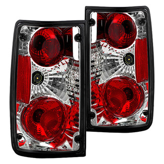 Spyder® - Driver and Passenger Side Chrome/Red Euro Tail Lights
