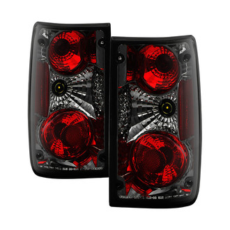 Spyder® ALT-YD-TP89-SM - Driver and Passenger Side Chrome Red/Smoke Euro Tail Lights