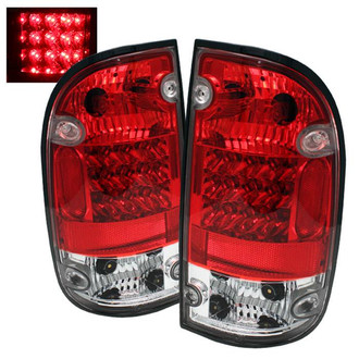 Spyder® - Driver and Passenger Side Chrome/Red LED Tail Lights