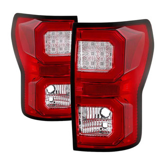 Spyder® - Driver and Passenger Side Chrome/Red Fiber Optic LED Tail Lights
