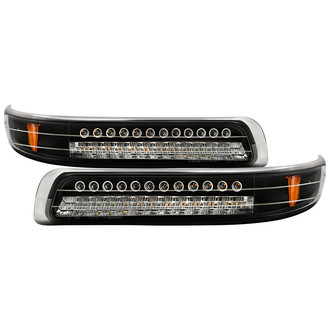 Spyder® - Black LED Turn Signal/Parking Lights with Amber Light