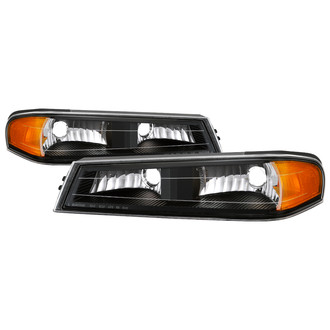 Spyder® - Black Amber/Clear Factory Style Turn Signal/Parking Lights