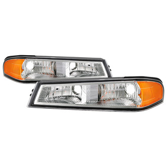 Spyder® - Chrome Amber/Clear Factory Style Turn Signal/Parking Lights