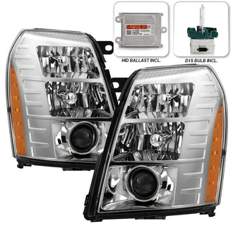 Spyder® - Driver and Passenger Side Chrome Factory Style Projector Headlights