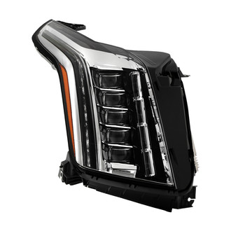 Spyder® - Passenger Side Black Factory Style Projector LED Headlight with DRL
