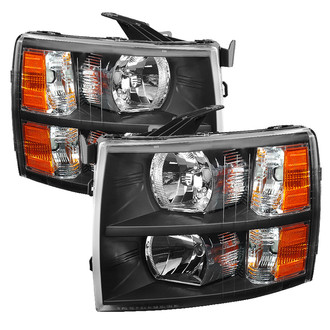Spyder® - Driver and Passenger Side Black Euro Headlights