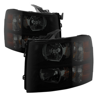 Spyder® - Driver and Passenger Side Black/Smoke Euro Headlights