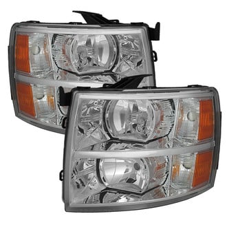 Spyder® - Driver and Passenger Side Chrome Factory Style Headlights