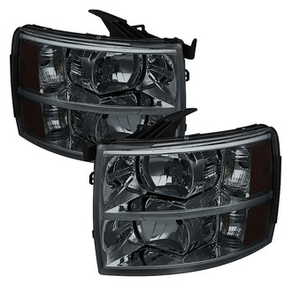 Spyder® - Driver and Passenger Side Chrome/Smoke Euro Headlights