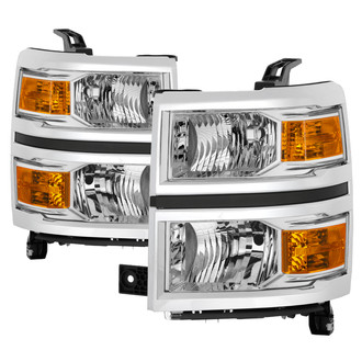 Spyder® - Driver and Passenger Side Chrome Euro Headlights