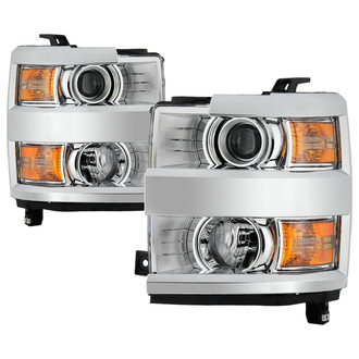 Spyder® - Driver and Passenger Side Chrome Factory Style Projector Headlights