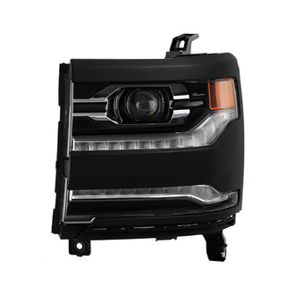 Spyder® - Driver Side Black Factory Style Projector LED Headlight with DRL