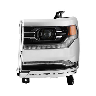 Spyder® - Driver Side Black Factory Style Projector LED Headlight with DRL