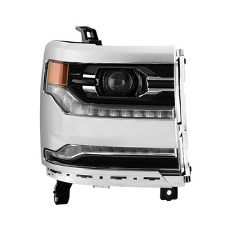 Spyder® - Passenger Side Black Factory Style Projector LED Headlight with DRL