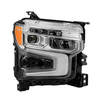 Spyder® - Passenger Side Chrome Factory Style Projector LED Headlight with White DRL