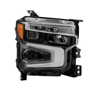 Spyder® - Passenger Side Black Factory Style Projector LED Headlight with Amber DRL